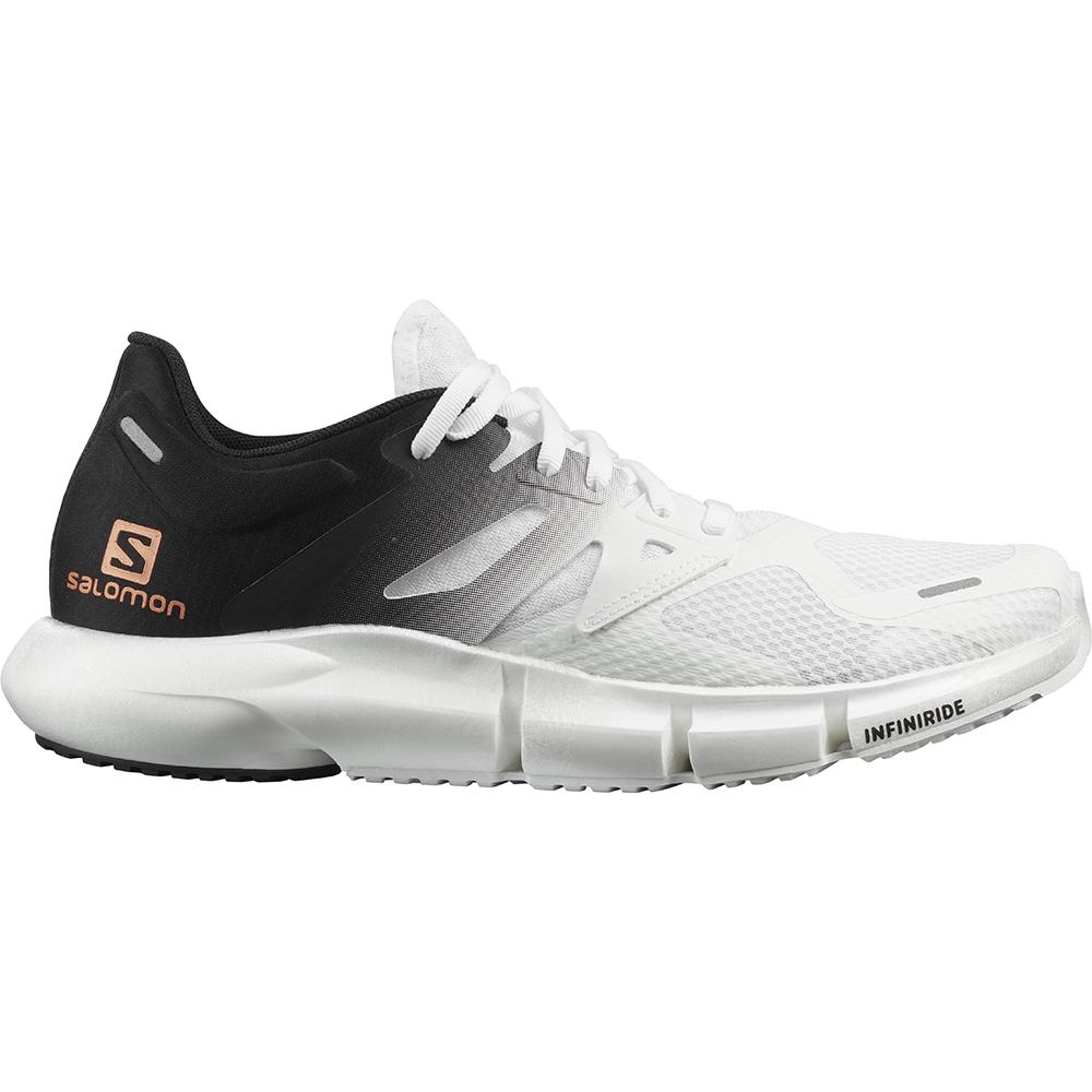 Salomon Singapore Mens Road Running Shoes - PREDICT 2 White/Black | 03689-JTDG